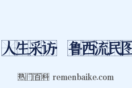 人生采访·鲁西流民图是什么意思的图片
